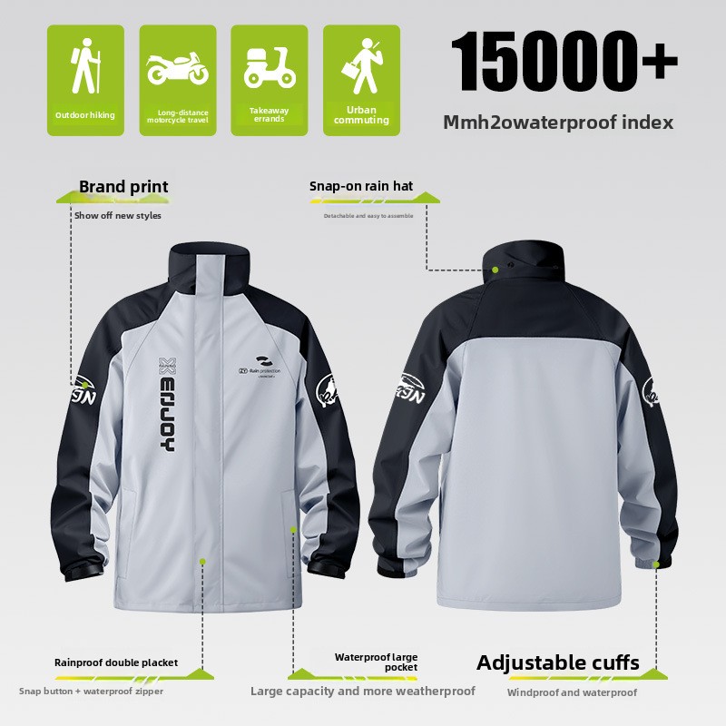 Heavy Duty Two Piece Motorcycl - огляд і ціна Cycling Rain Jacket Commute